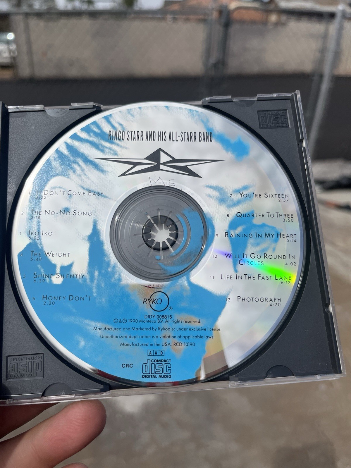 Ringo Starr & His All-Starr Band CD 1990 Live Rock Rykodisc BMG Club