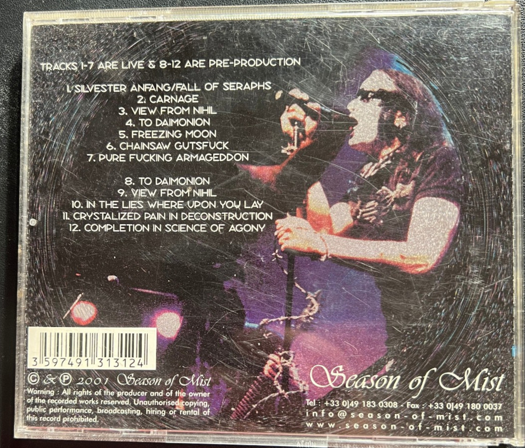 Mayhem European Legions CD 2001 Black Metal