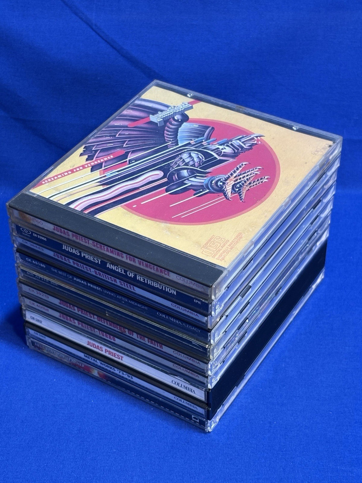 CD Lot Of 9 CDs Judas Priest Hell Bent For Leather British Steel Metal Works