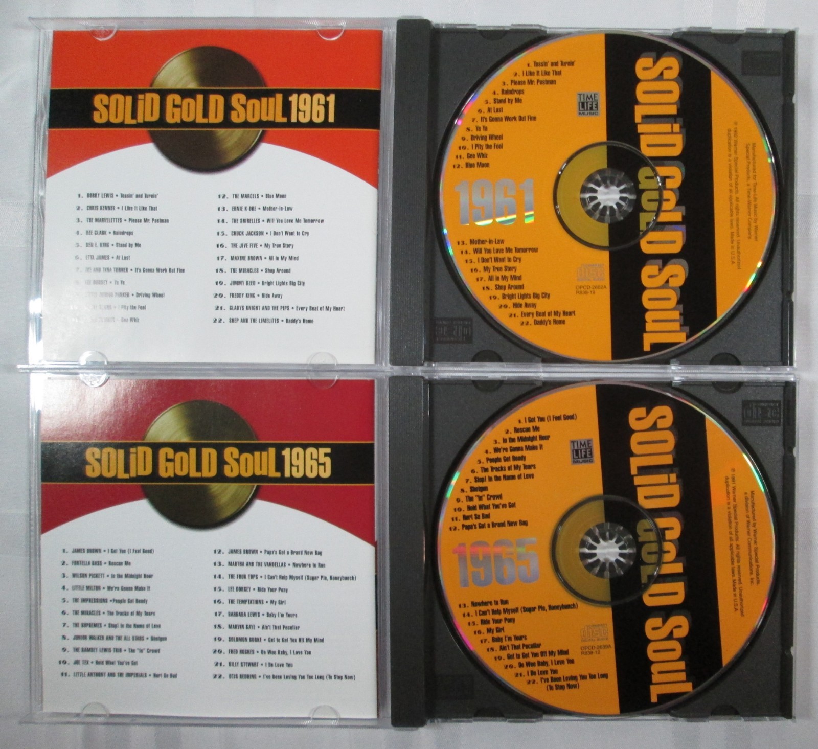 CD Lot Of 15 Solid Gold Soul Time-Life Compilations - Includes 1950s To 1970s