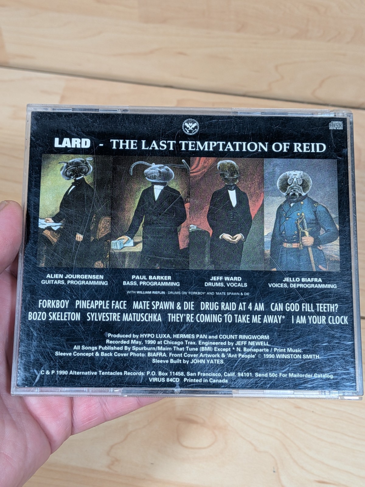 Lard The Last Temptation of Reid CD Rock Alternative Tentacles 1990 VIRUS 84CD
