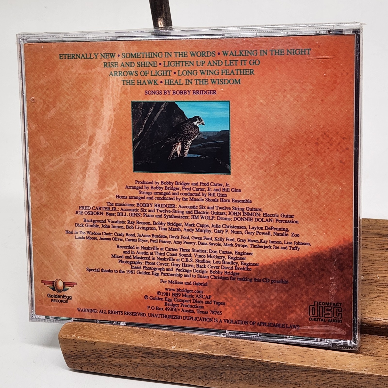 New Sealed Bobby Bridger - Heal In The Wisdom CD Folk Country Rock