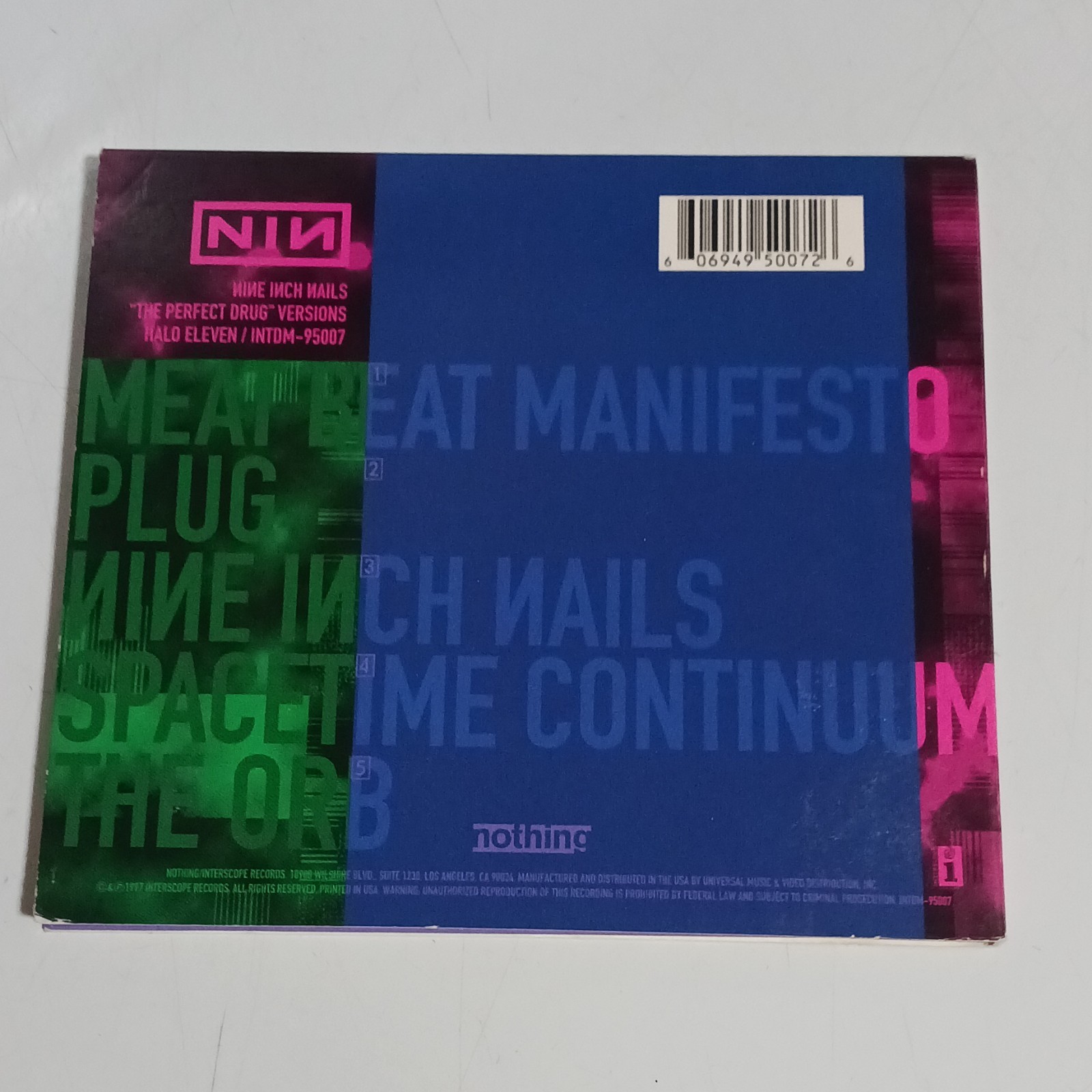 Nine Inch Nails The Perfect Drug (Versions) Industrial CD Single 1997 Nothing