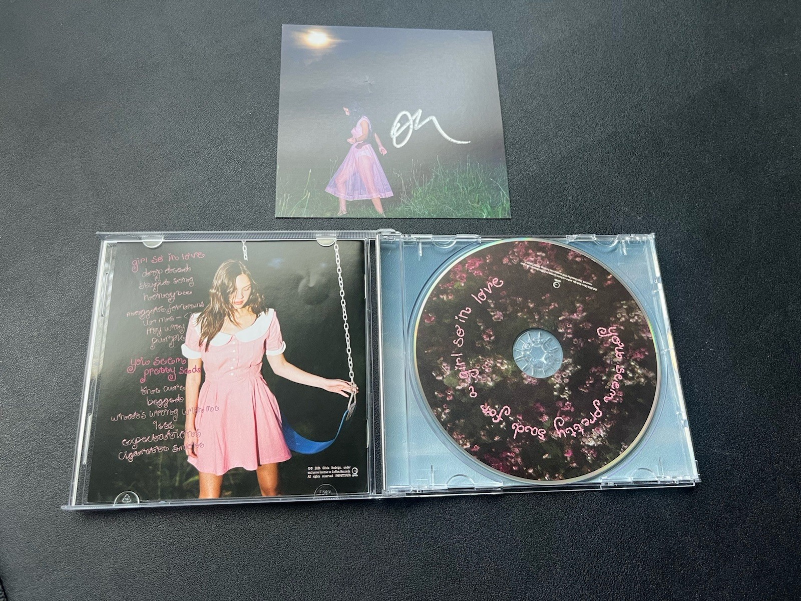 Olivia Rodrigo You Seem Pretty Sad For A Girl So In Love Signed Art Card CD