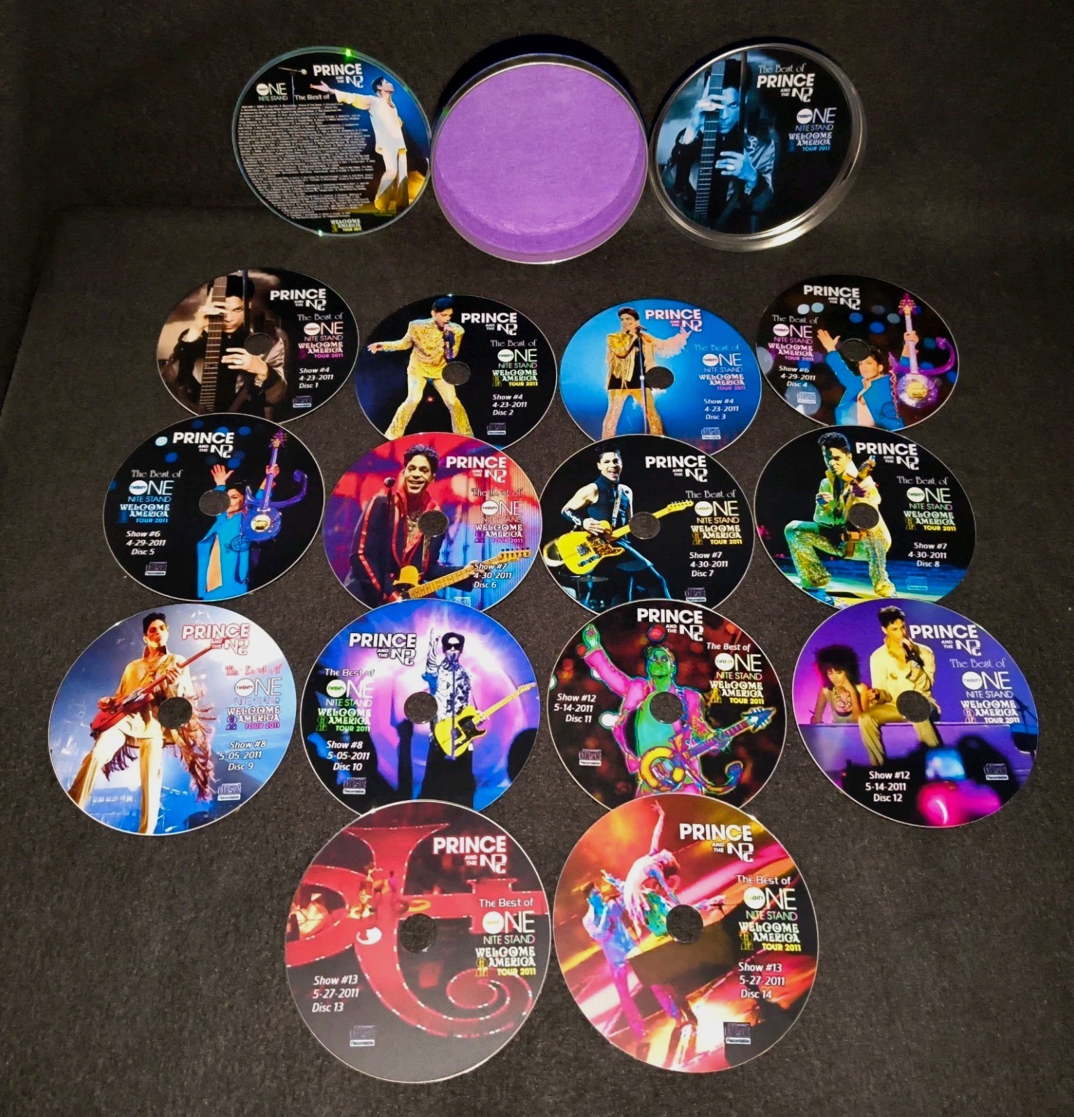 Prince Best Of 21 Night Stand Collectible Metal Canister 14 disc set NEW