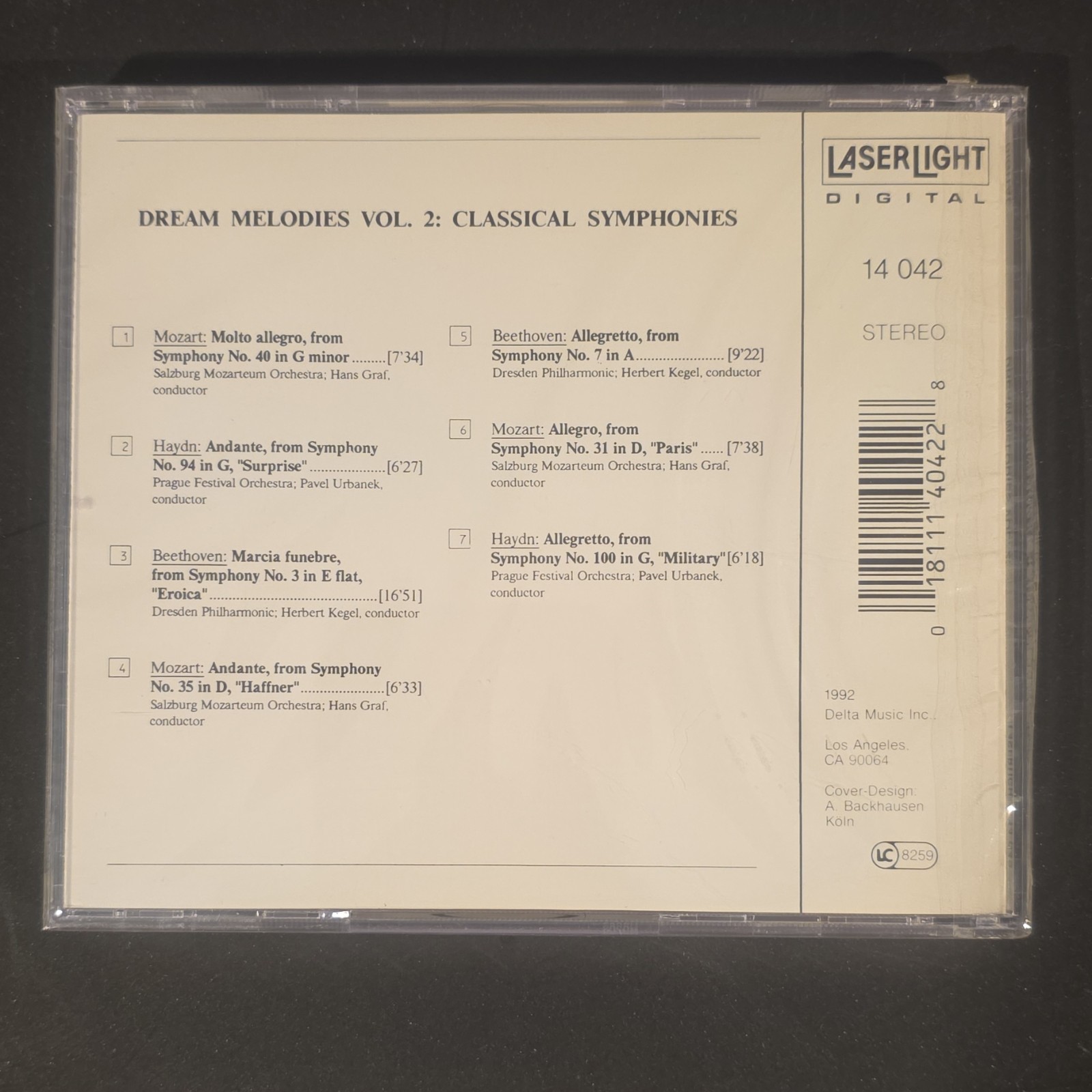 Laserlight Digital Dream Melodies Vol. 2 Classical Symphonies CD 1992 14042