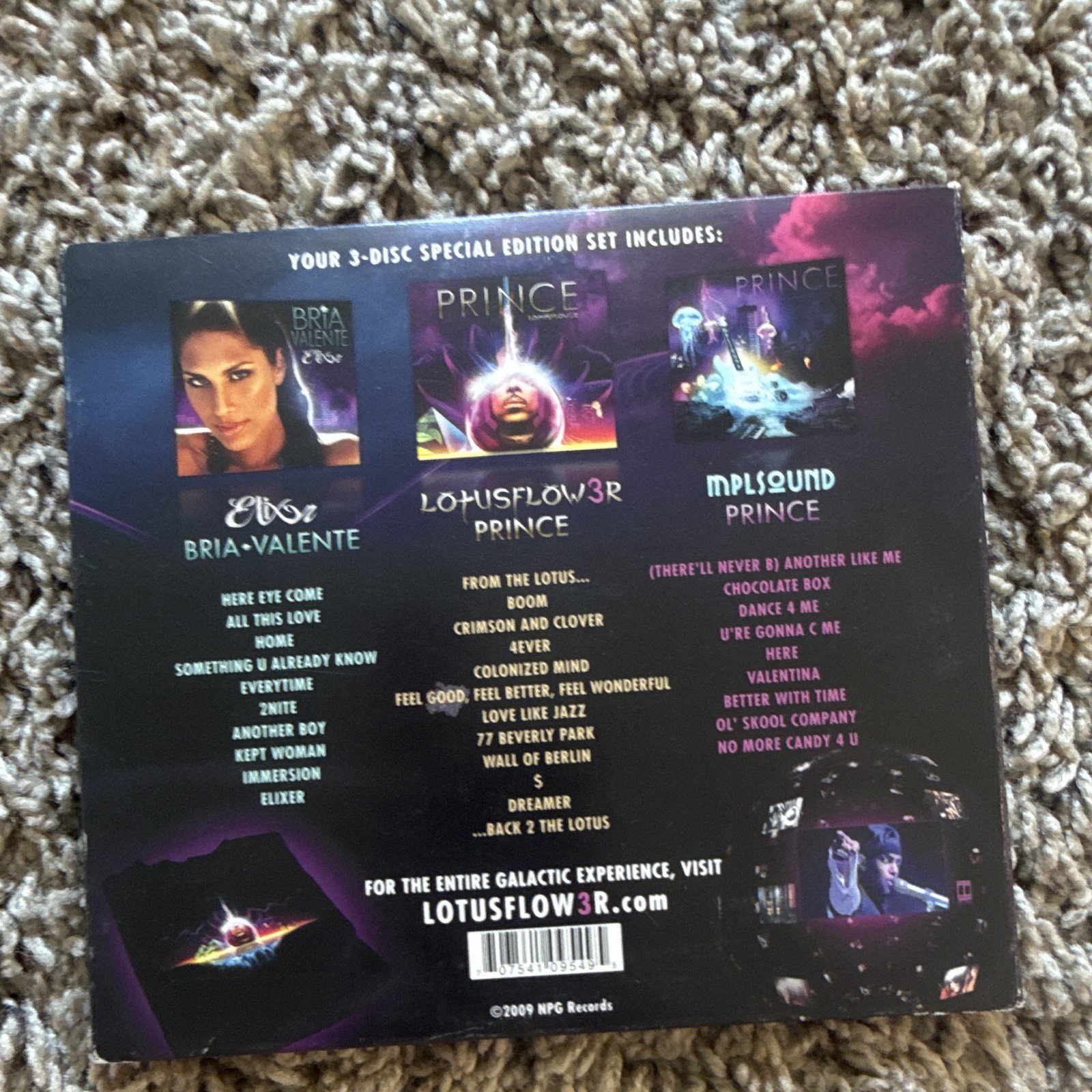 Prince Lotusflow3r 3-CD Special Edition Digipak w/ MPLSound & Elixer 2009