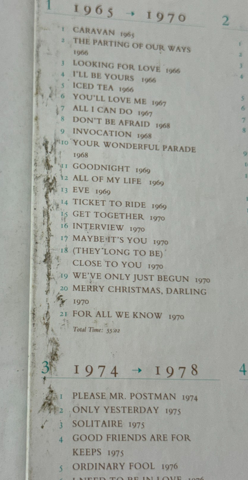 Rare Carpenters From the Top 4 CD Box Set With Booklet