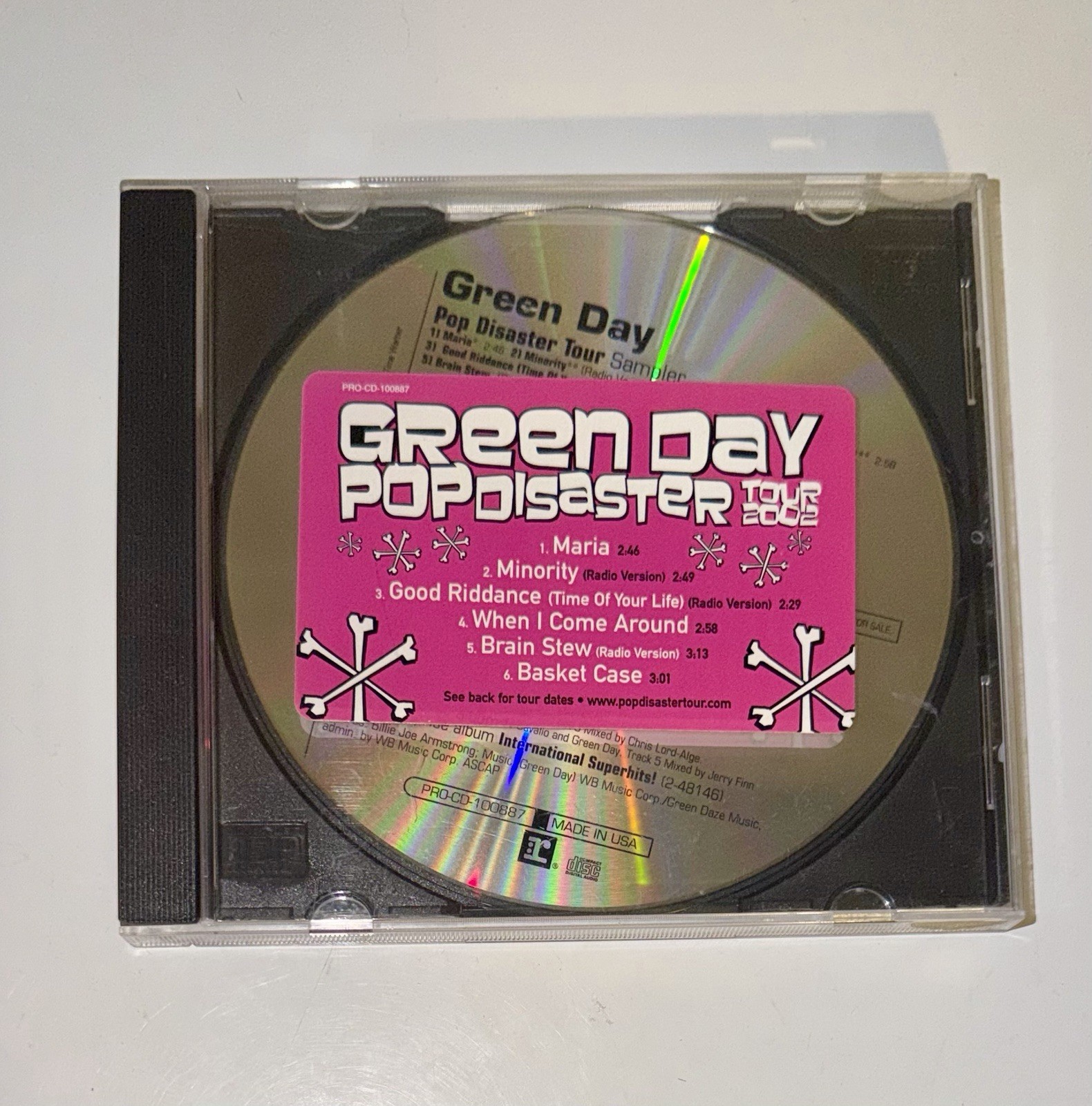 GREEN DAY Pop Disaster Tour 2002 RARE promo CD PUNK rock sampler EP EXCELLENT