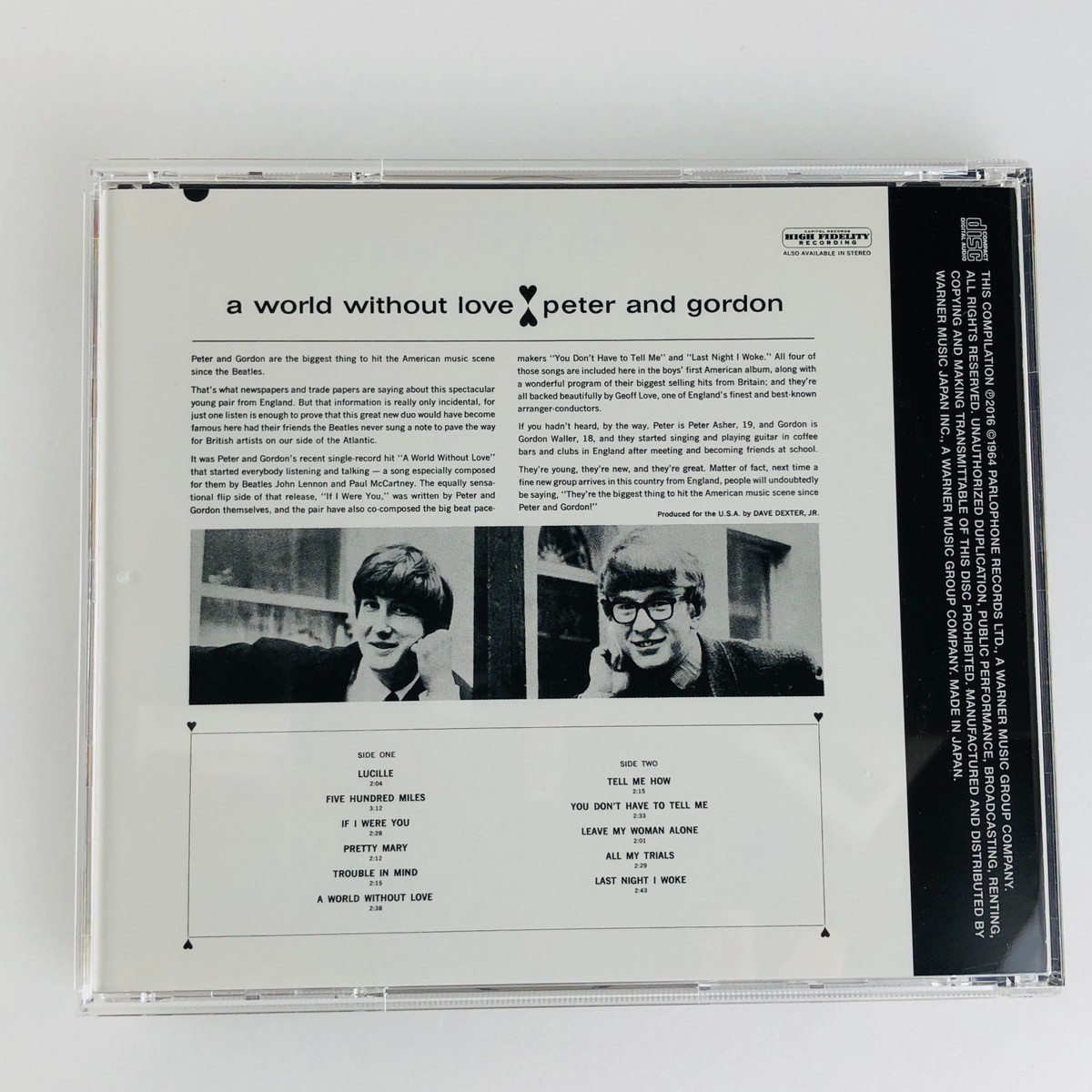 Peter And Gordon – A World Without Love CD Japan Reissue w/ 15 Bonus Tracks EX+