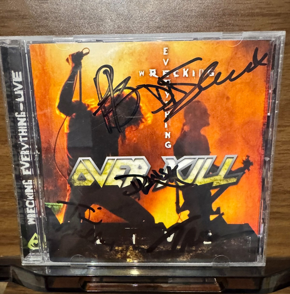 Overkill Wrecking Everything Live Signed CD Autographed Blitz DD Verni - Thrash