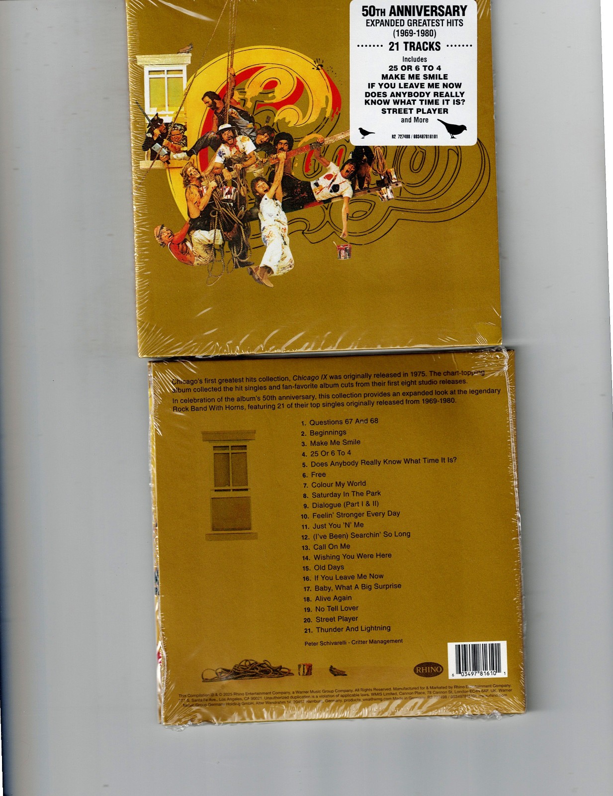 CHICAGO - IX: GREATEST HITS *EXPANDED* 50th Anniv (CD 2026) NEW *21 TRACKS*