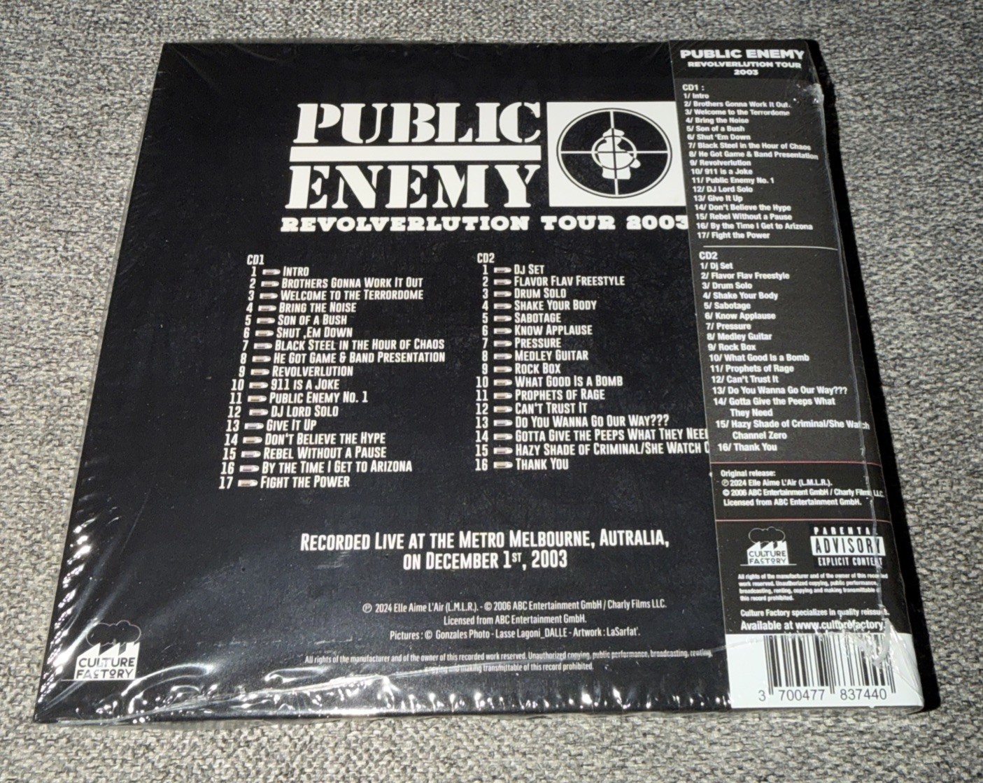Revolverlution Tour 2003 by Public Enemy (CD, 2024)