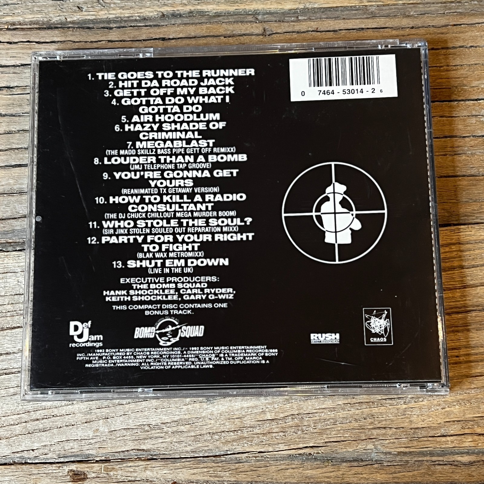 Public Enemy Greatest Misses CD 1992 Def Jam Chaos Records US Press