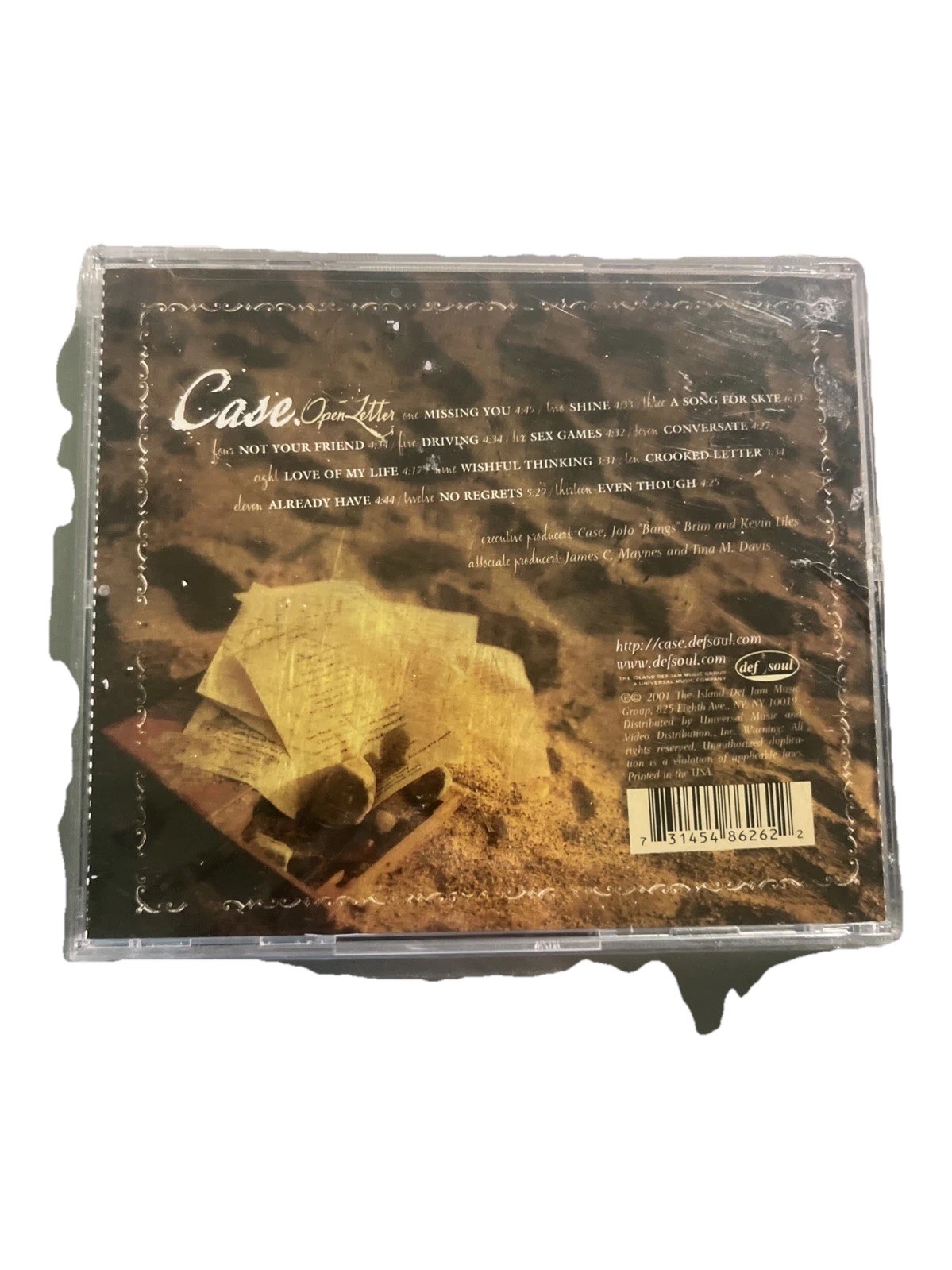 CASE, Open Letter Vtg 2001 Def Jam Def Soul Factory Sealed Music Cd Hype Sticker