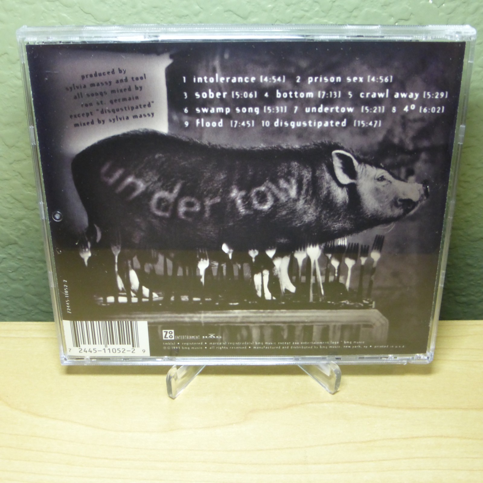 Tool Undertow CD 1993 Zoo Entertainment Sober Prison Sex