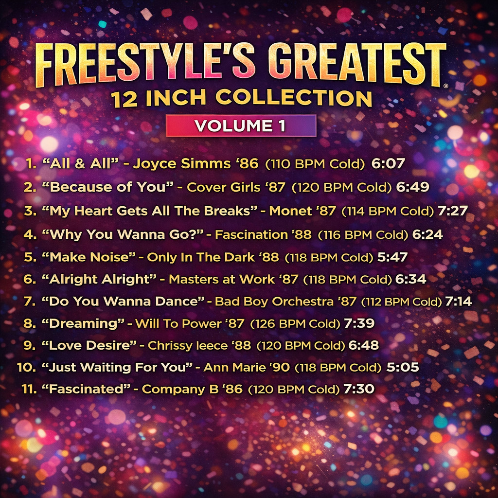 Freestyle Hard to Find 12" Versions - Over 130 Unedited Original Tracks for DJ's