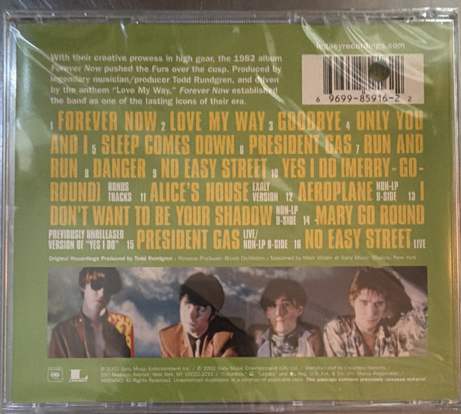 Psychedelic Furs- Forever Now (CD, 1982/2002 Reissue w Bonus Trax) - Legacy/Sony