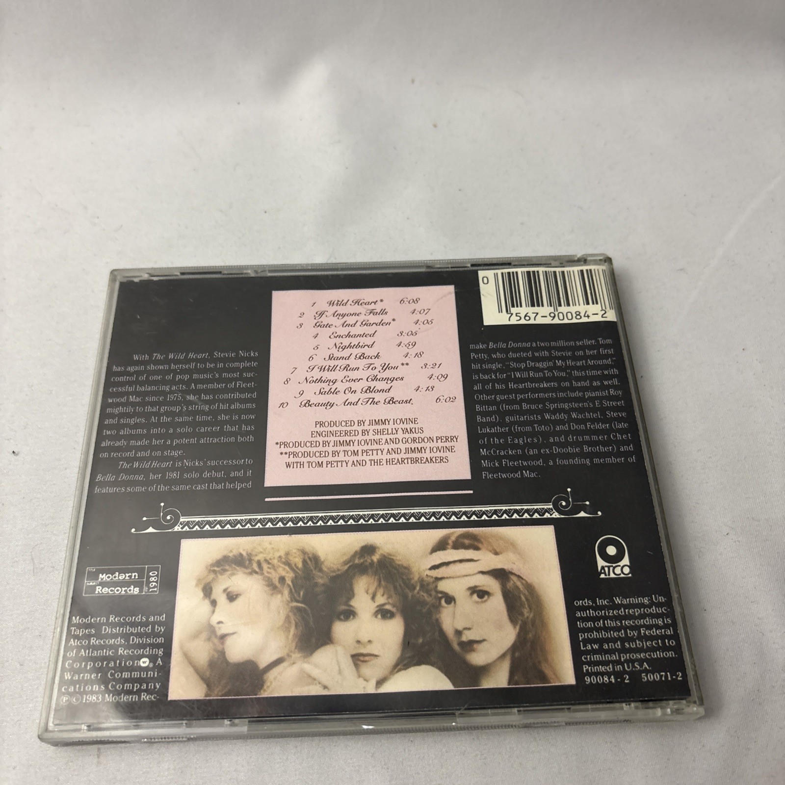Stevie Nicks – The Wild Heart CD 1983 Modern RecordsPop Rock, Soft Rock