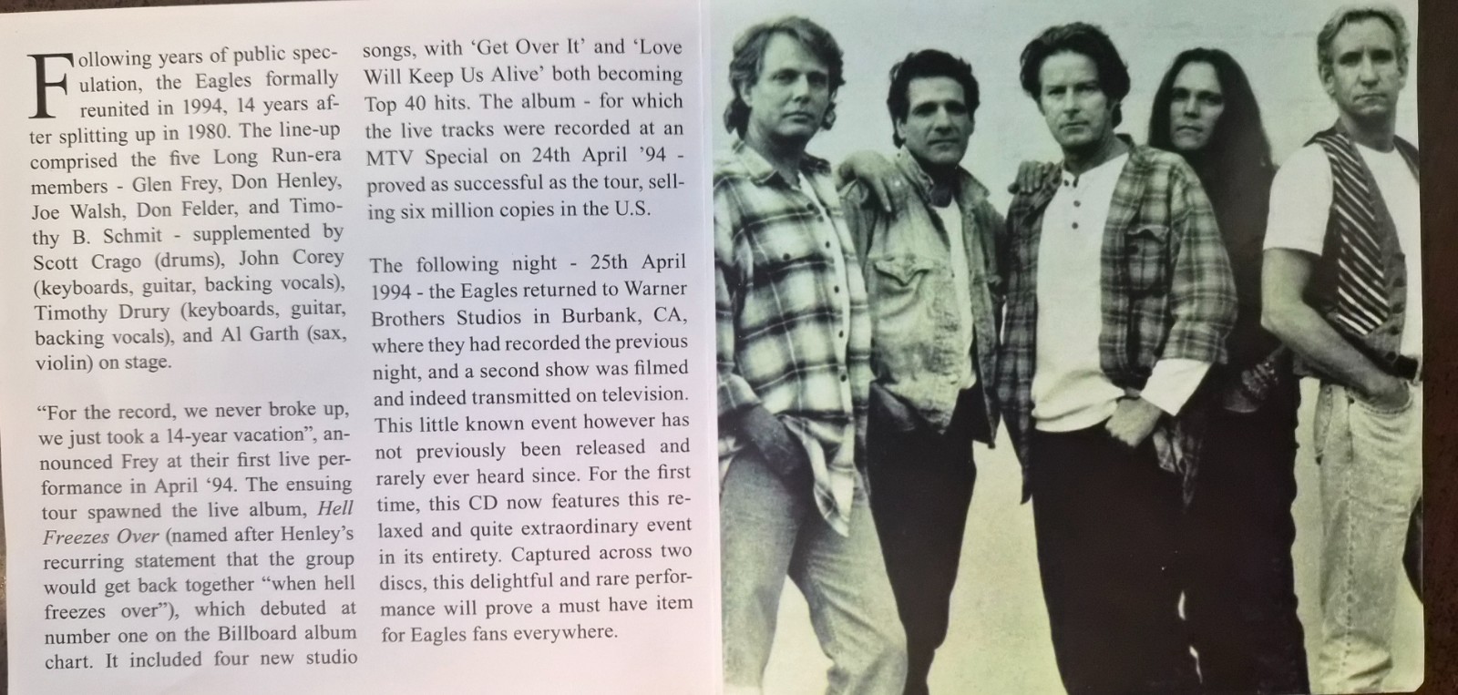 THE EAGLES "Unplugged 1994" (2014) 2 CD [*FREE BONUS-2 MORE ALBUMS]