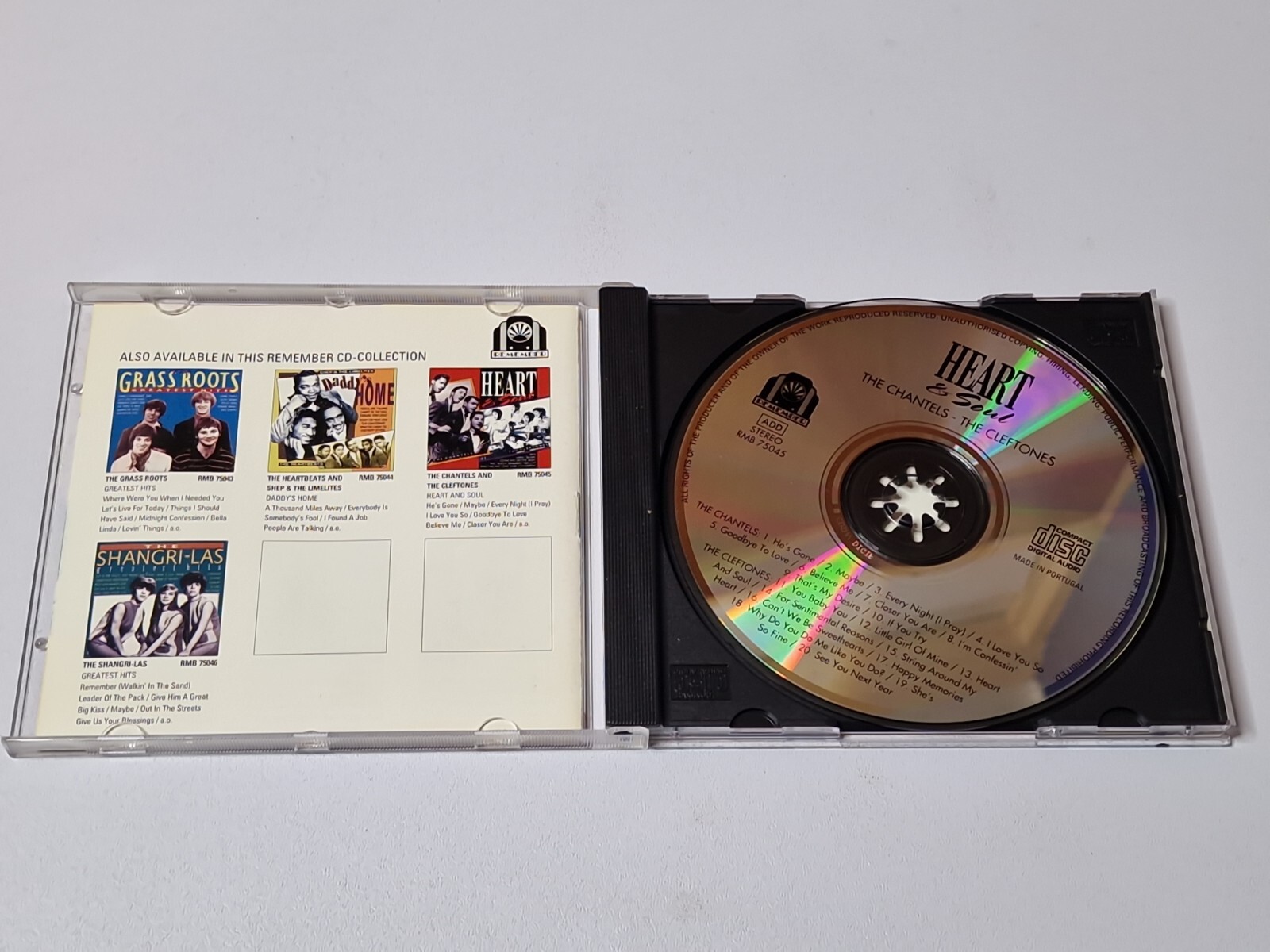 The Chantels and the Cleftones - Heart & Soul (CD Album, 1992) Stereo RMB 75045