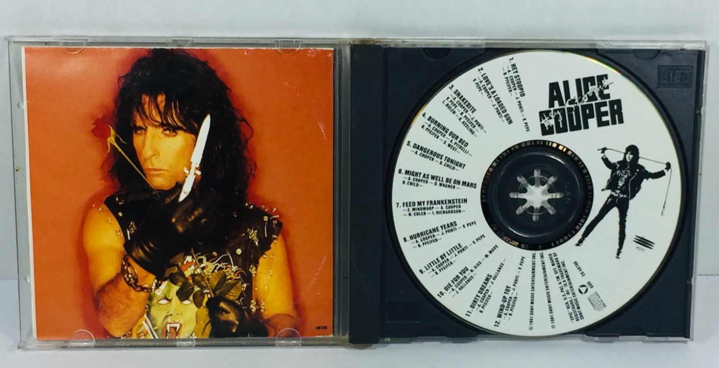 ALICE COOPER "HEY STOOPID" (1991) CD Hard Rock Glam Metal ALBUM Epic Rock VTG+++