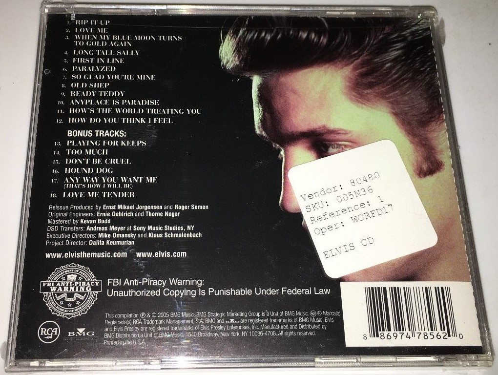 Elvis [US 2005 Bonus Tracks] by Elvis Presley (CD, Jan-2005, BMG Heritage) 4P24