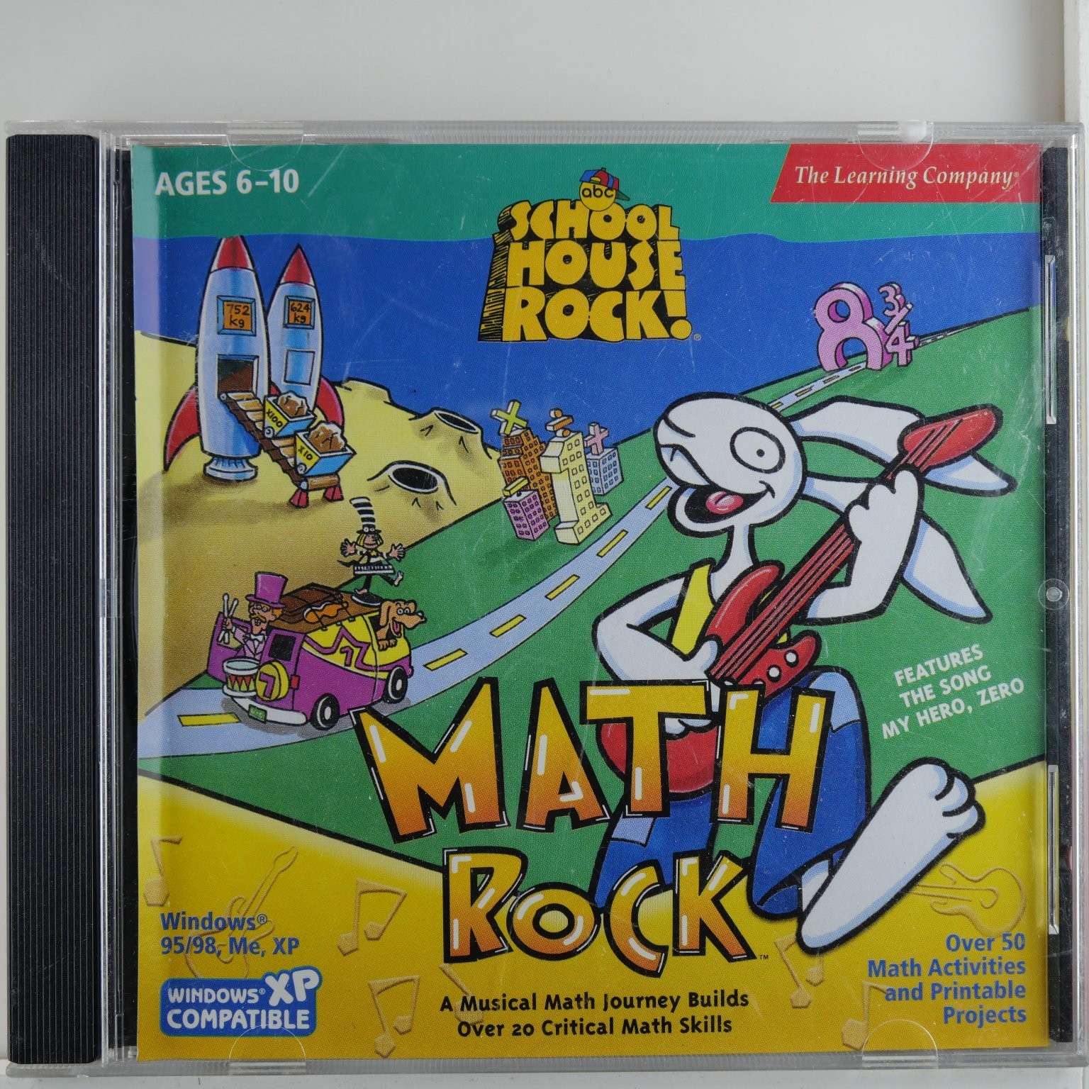 School House Rock! Math Rock CD-ROM 1996 PC Windows Educational Kids Game