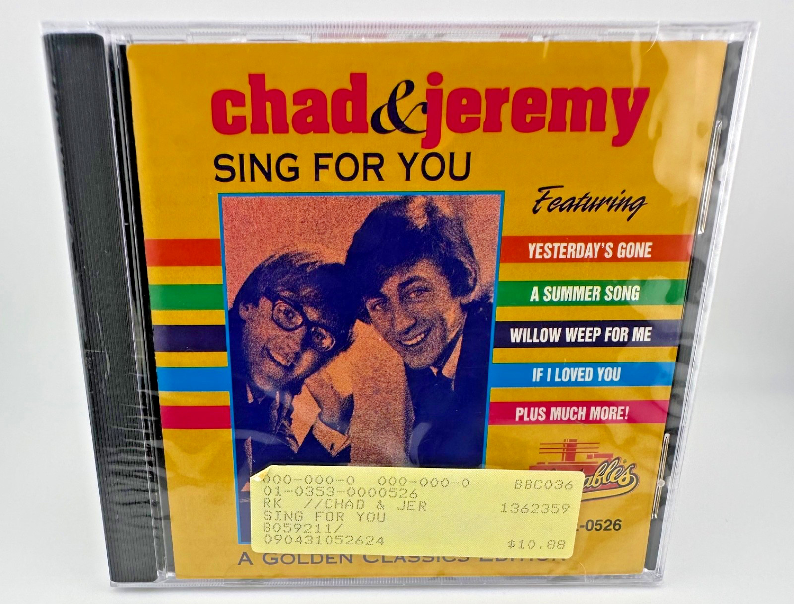 Chad & Jeremy Sing for You : Yesterday's Gone by Chad & Jeremy [ NEW CD, 1993 ]