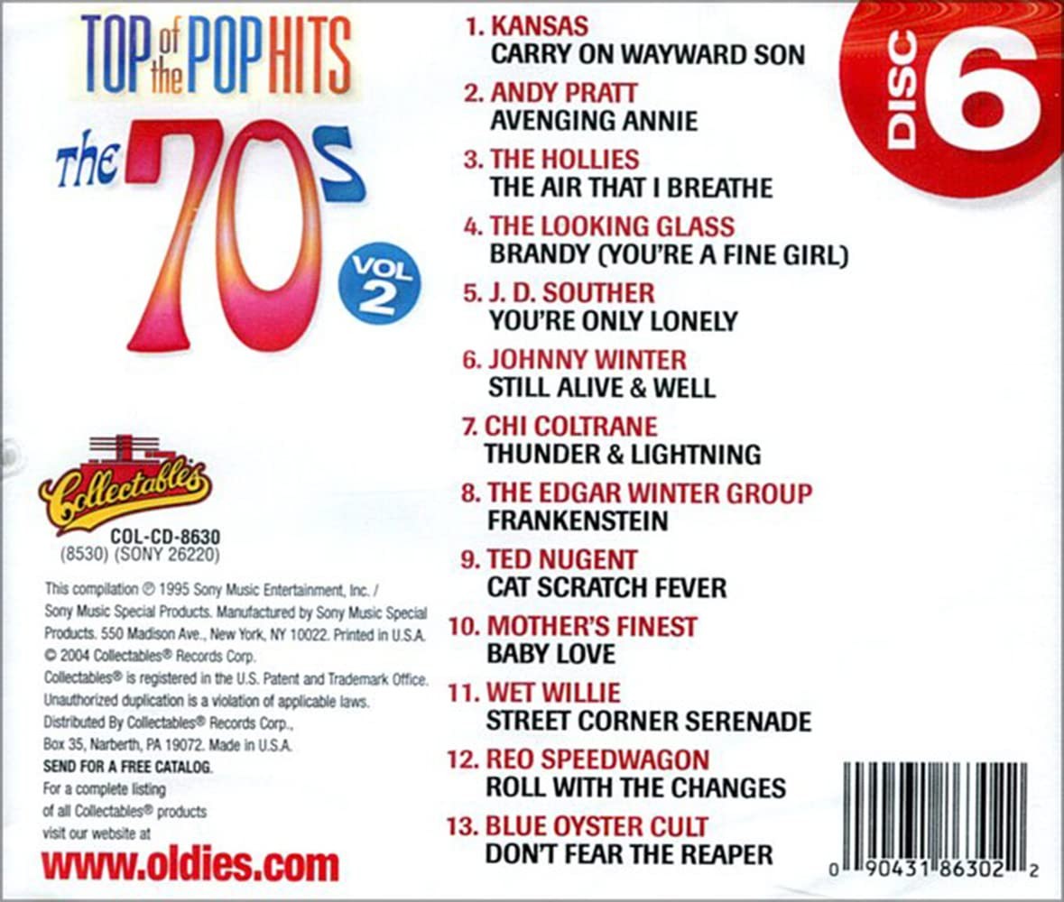 Top Of The Pop Hits-The 70s, Vol. 2 (CD) Various Artists