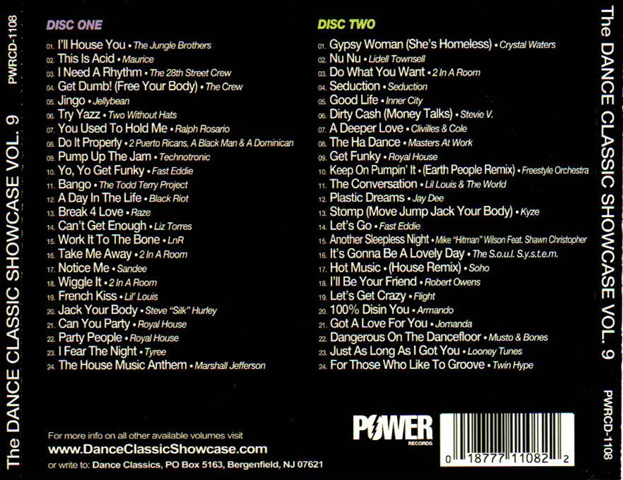 The Dance Classic Showcase: 9 (2-Disc) Volumes *18 CD non-stop Dance Mix