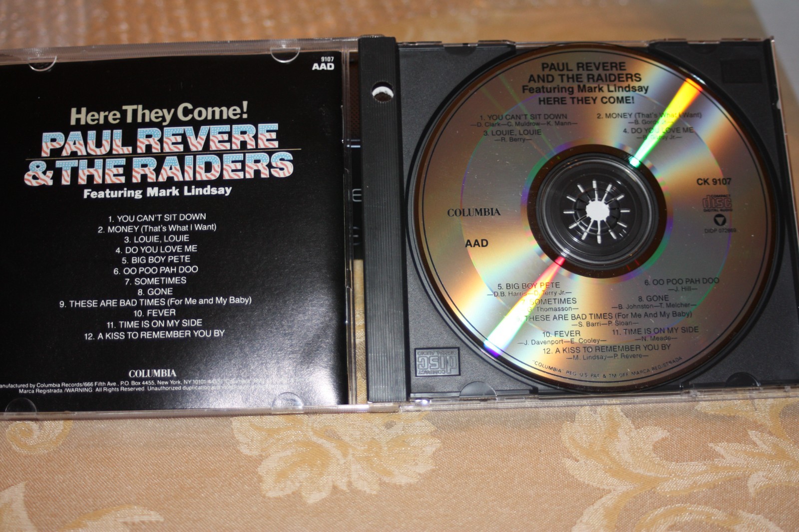 Paul Revere & the Raiders Featuring Mark Lindsay "Here They Come!" CD Signed