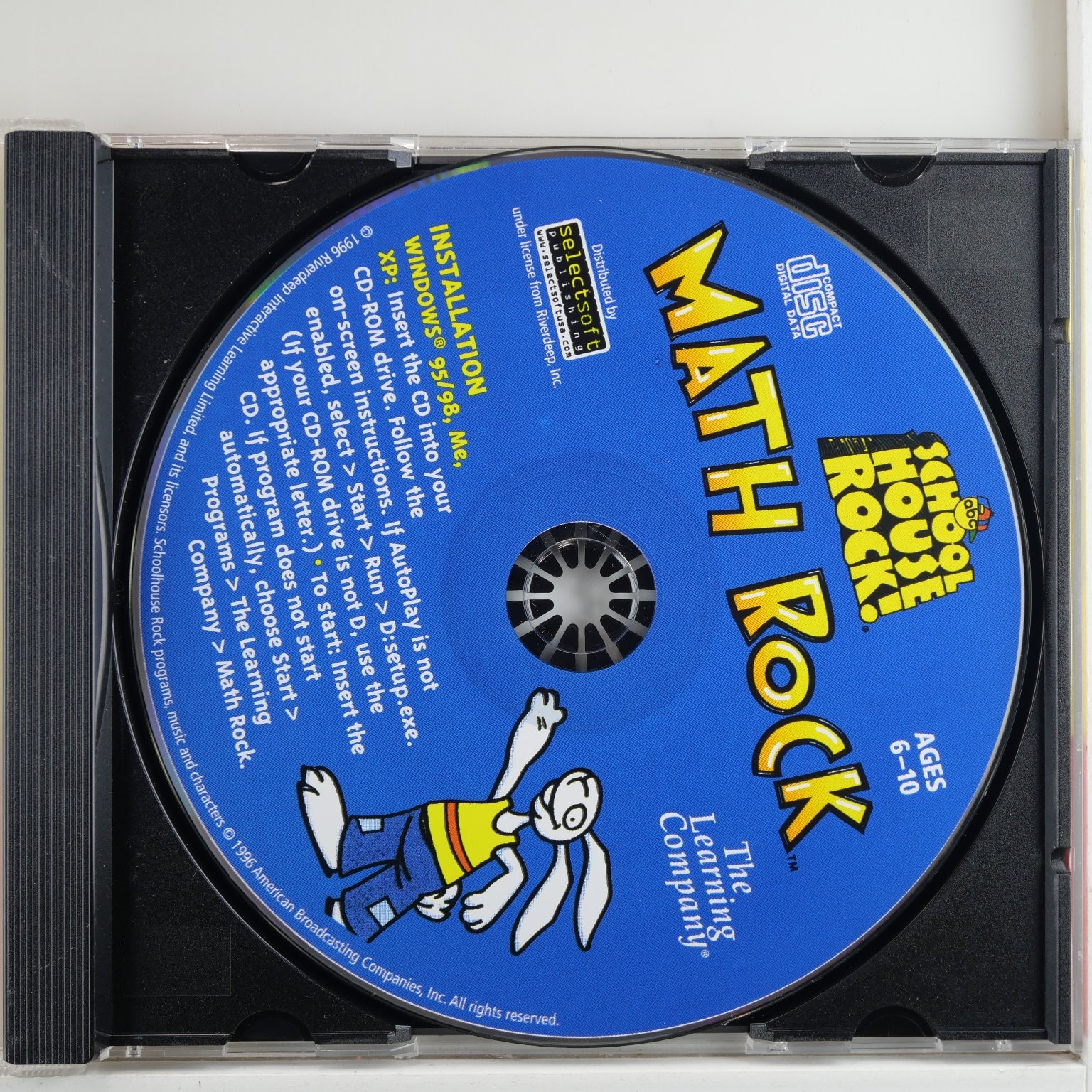 School House Rock! Math Rock CD-ROM 1996 PC Windows Educational Kids Game