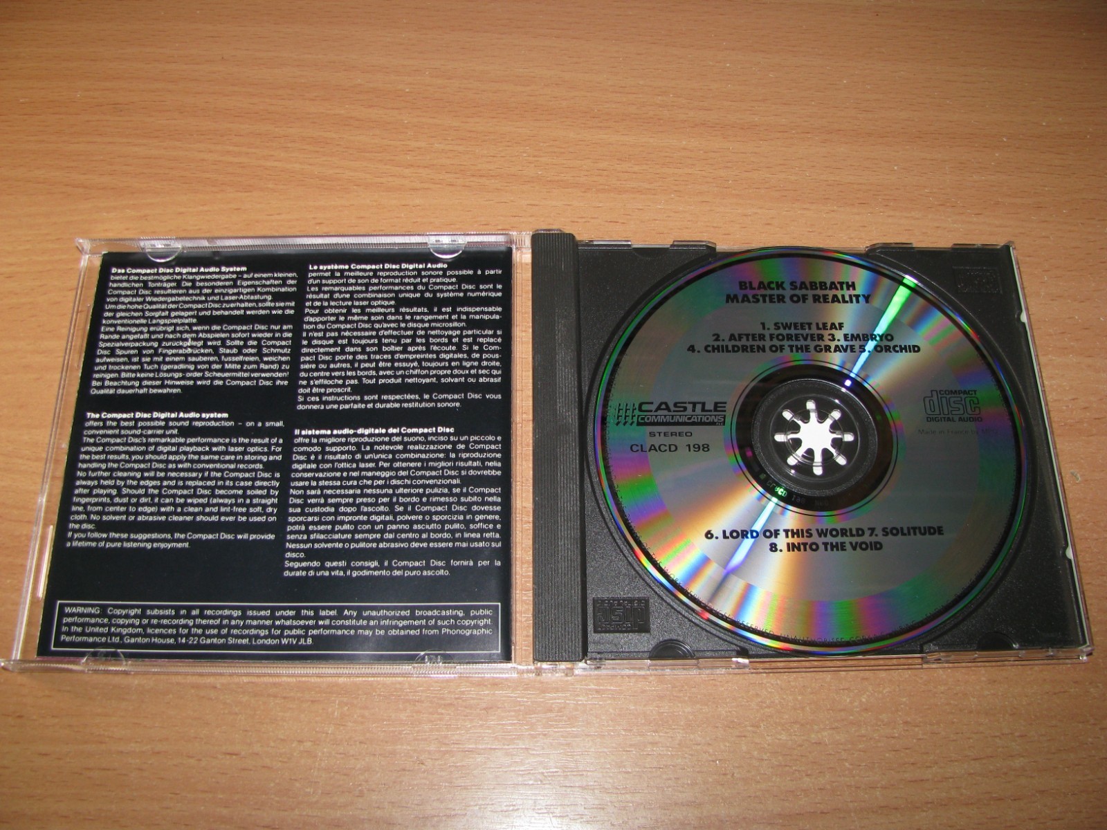 BLACK SABBATH - Master Of Reality (1986 Castle MPO) Ozzy Osbourne, Iommi, DIO
