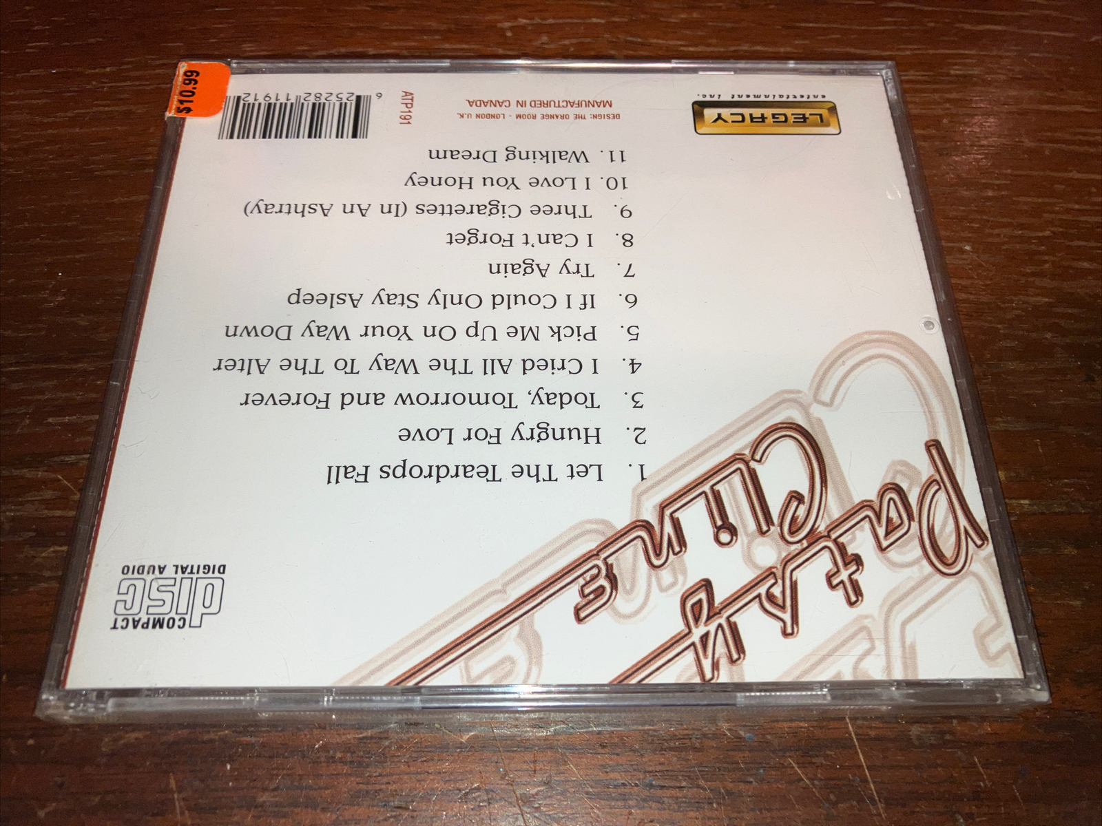 PATSY CLINE - CD - Legacy Recordings - New Sealed - Country Classics - 11 Track