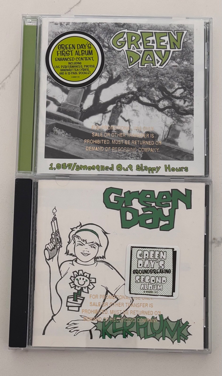 GREEN DAY - 2 PROMO CD LOT / Never played with Hype Stickers / 2003 US Reprise