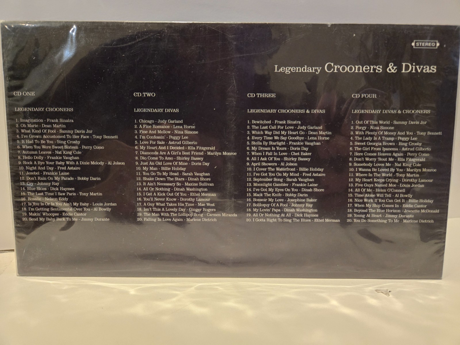 Legendary Crooners & Divas 4 CD Disc Set -Dean Martin, Frank Sinatra & more