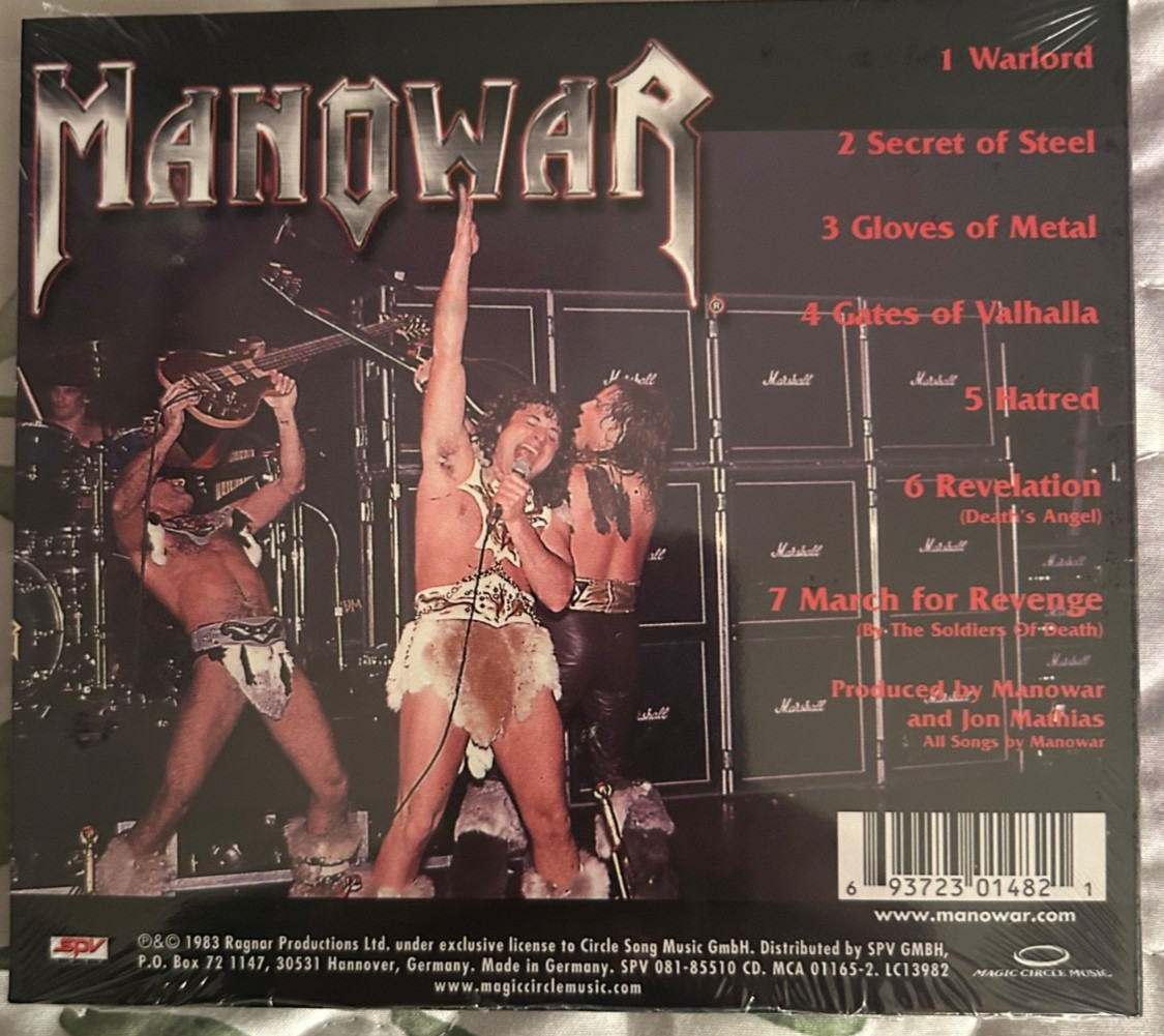 MANOWAR INTO GLORY RIDE CD NEW & SEALED/REMASTERED/SPV/CIRCLE SONG MUSIC!