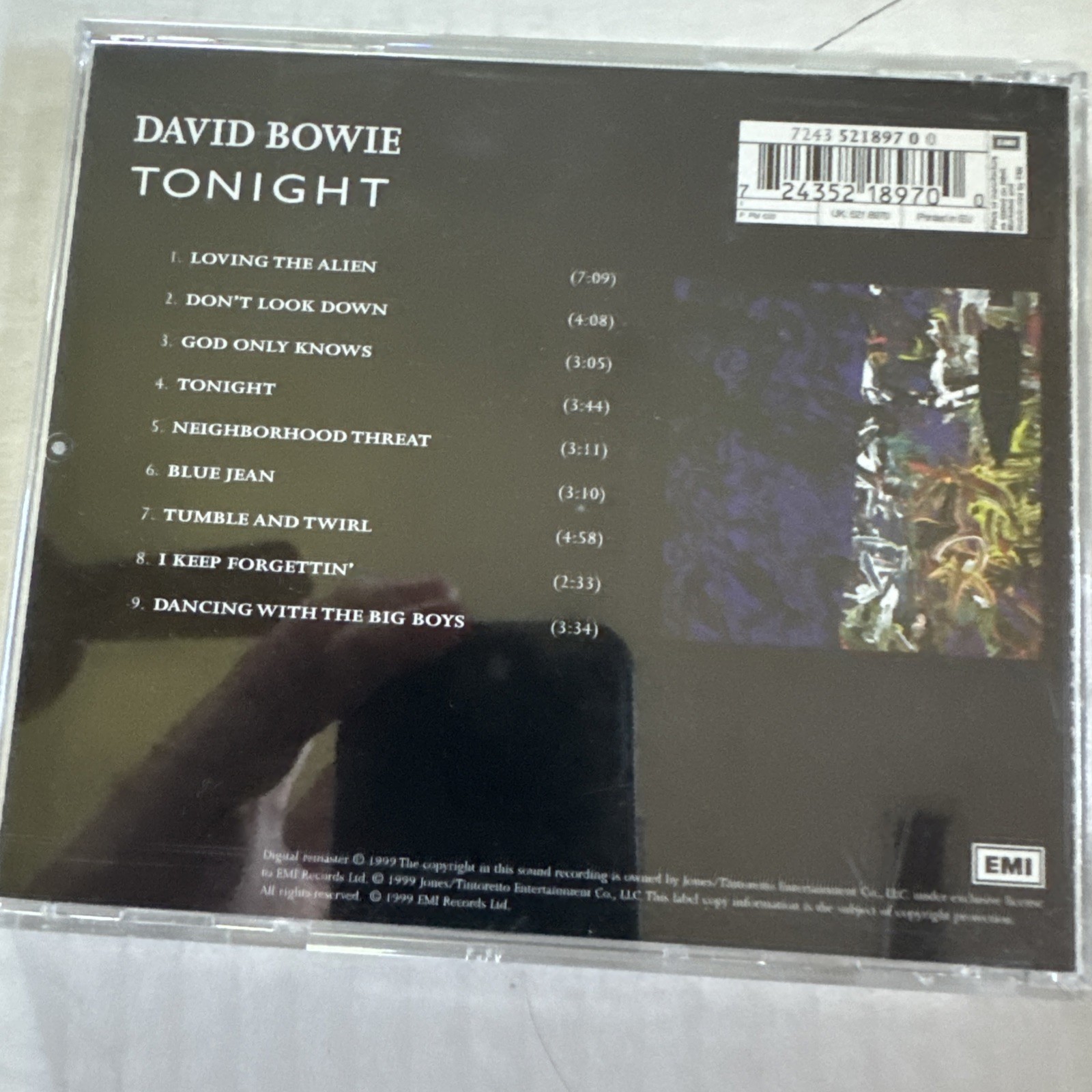 David Bowie TONIGHT - 24 bit Digitally Remastered 1999 (uk emi) MINT UNPLAYED!