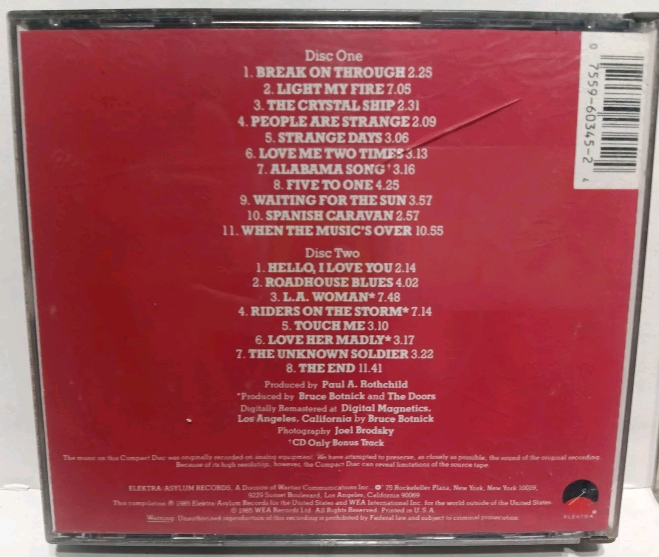 The Doors Best of 2-CD Set & *Best Of* Grateful Dead Skeletons In The Closet CD