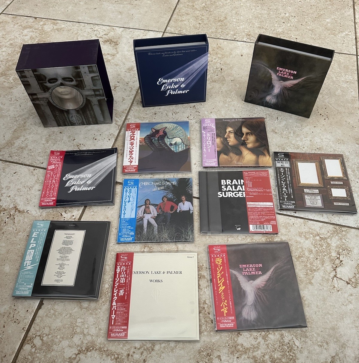 RARE! Emerson, Lake & Palmer - 10 Title Box Set Japan Mini LP CD 20 Bit K2 Mint