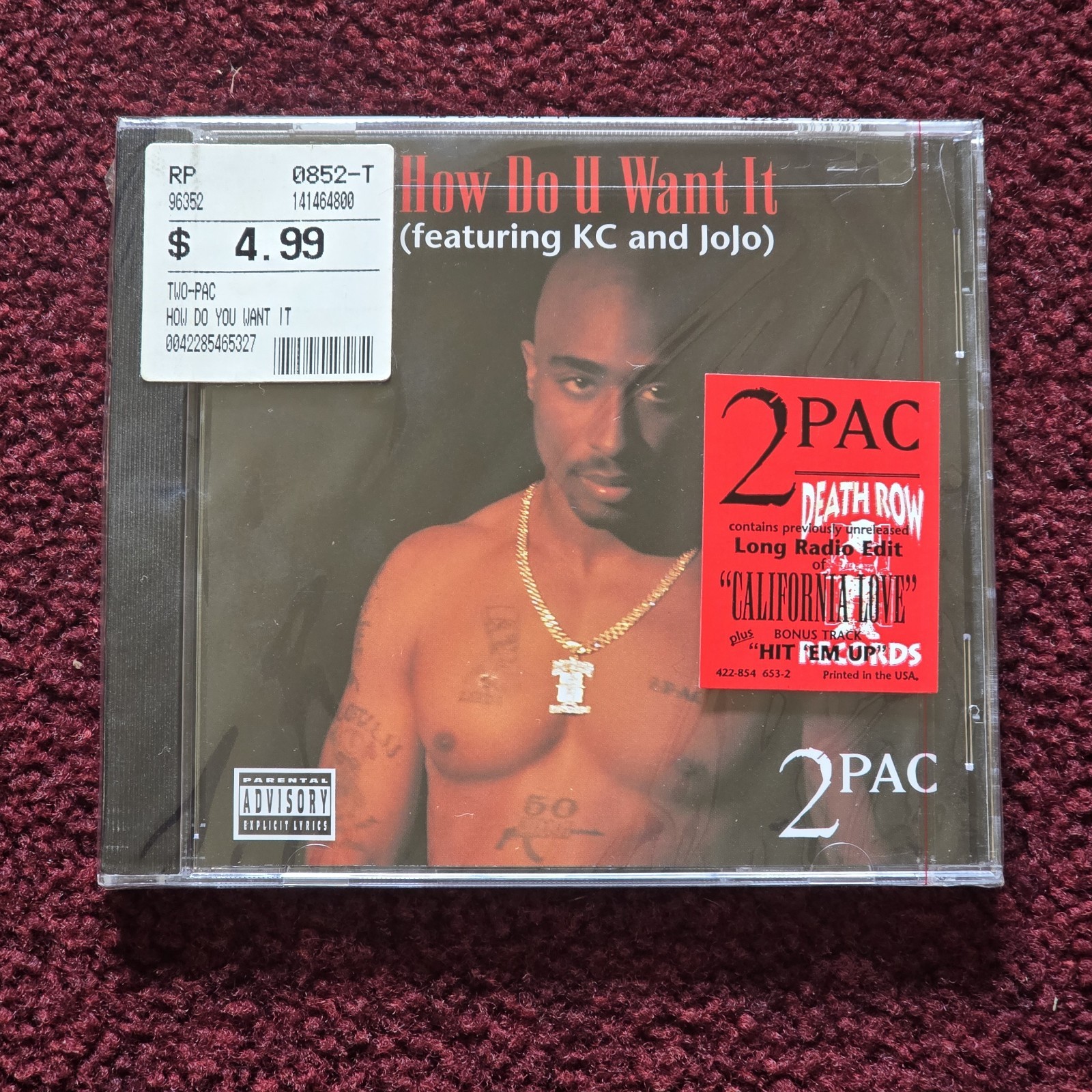 2Pac Feat. KC & JoJo How Do U Want It? CD - 1996 Death Row Records - NEW SEALED!