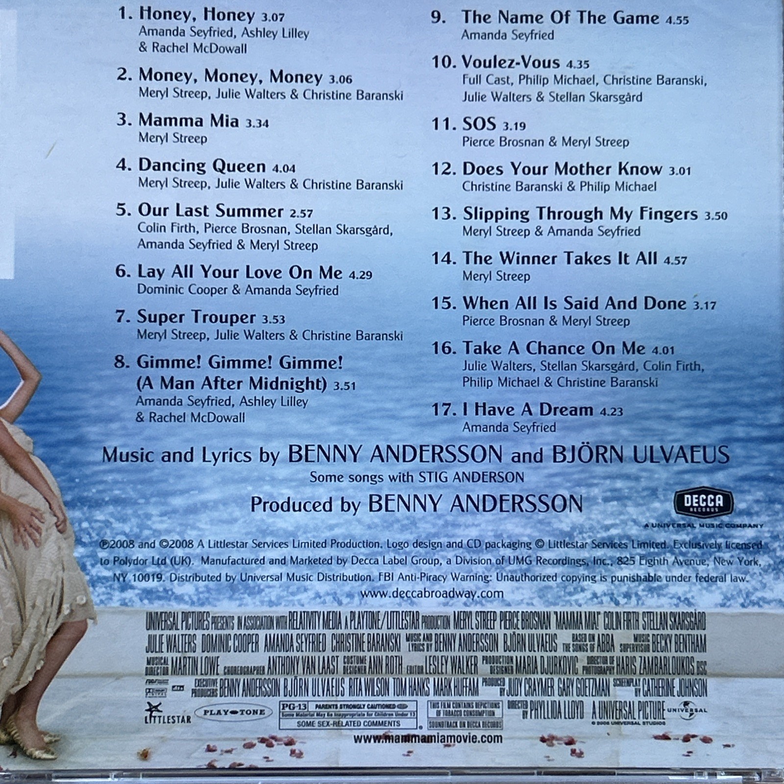 Mamma Mia! - The Movie Soundtrack featuring the music of ABBA CD