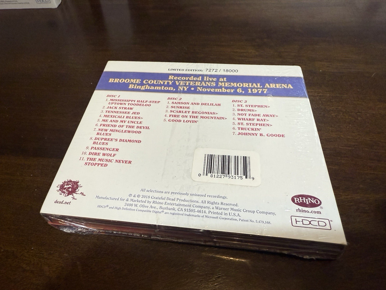 SEALED Grateful Dead Dave's Picks 21 - # 15815 /16.5K - Boston Garden, MA '73
