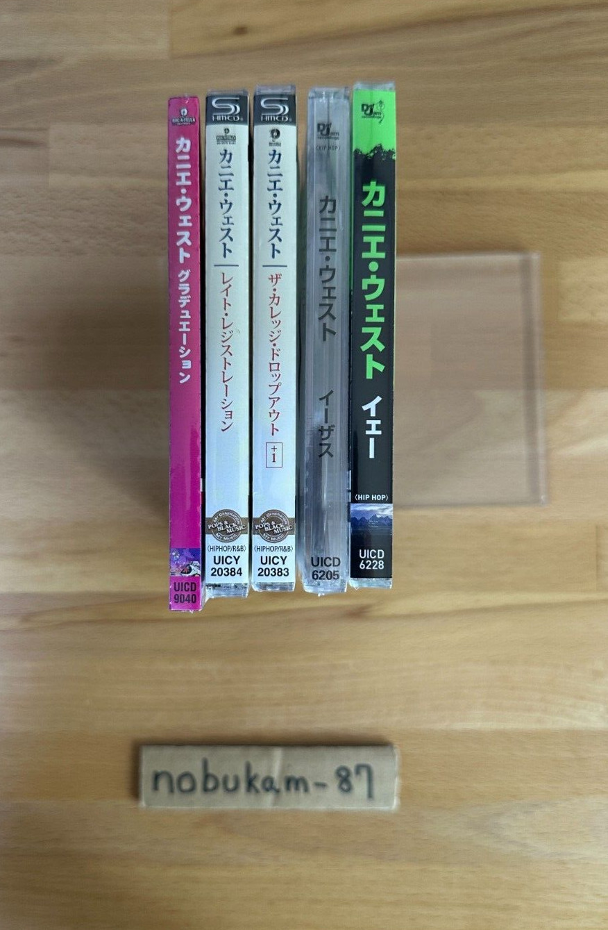KANYE WEST Japan CD set of 5 Graduation,College Dropout +1 Yeezus...