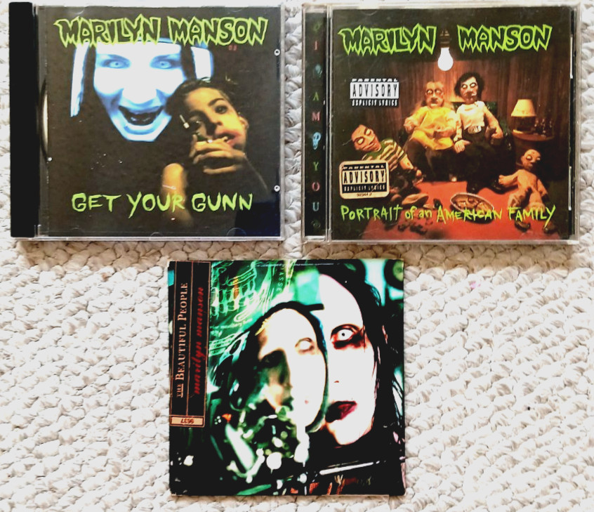 3 Marilyn Manson CDs Get Your Gun, Portrait of American Family, Beautiful People