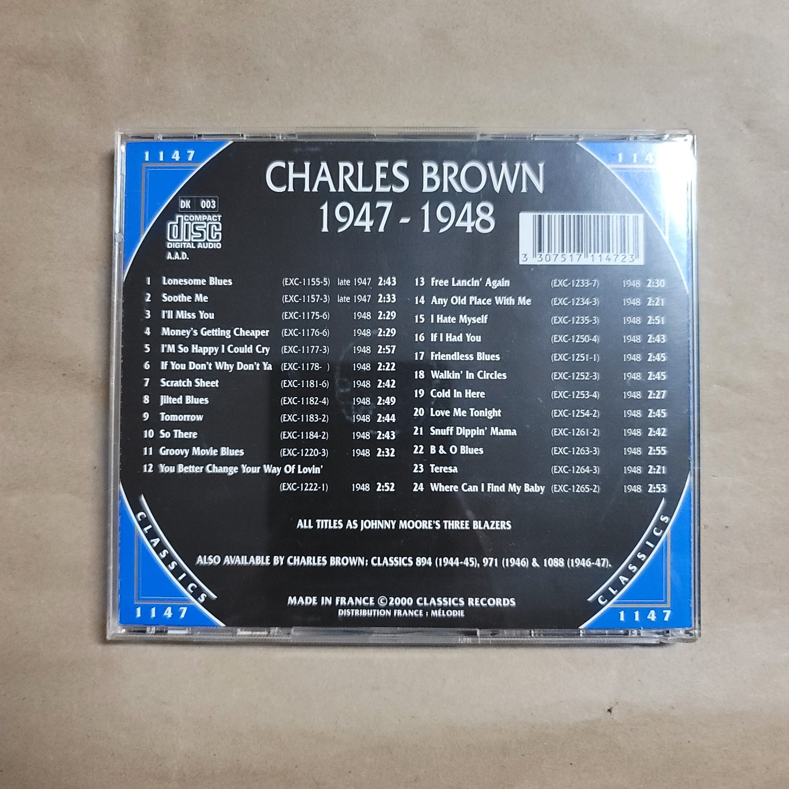 Charles Brown 1947-1948 CD Chronological Classics 1147 Blues Piano R&B