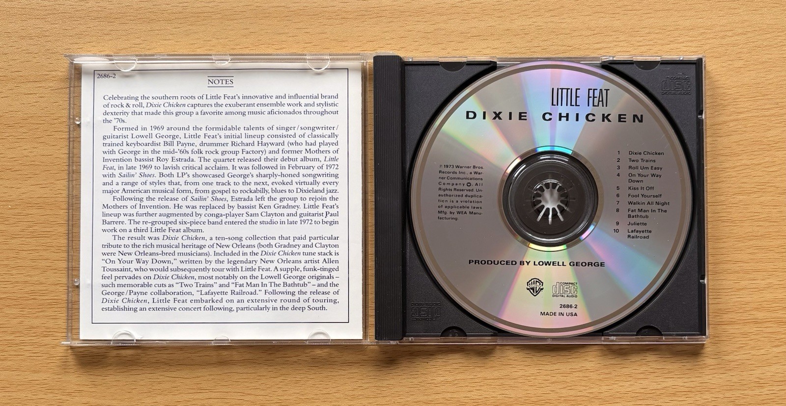 Little Feat CDs - Sailin' Shoes, Dixie Chicken Albums - Warner Brothers Records