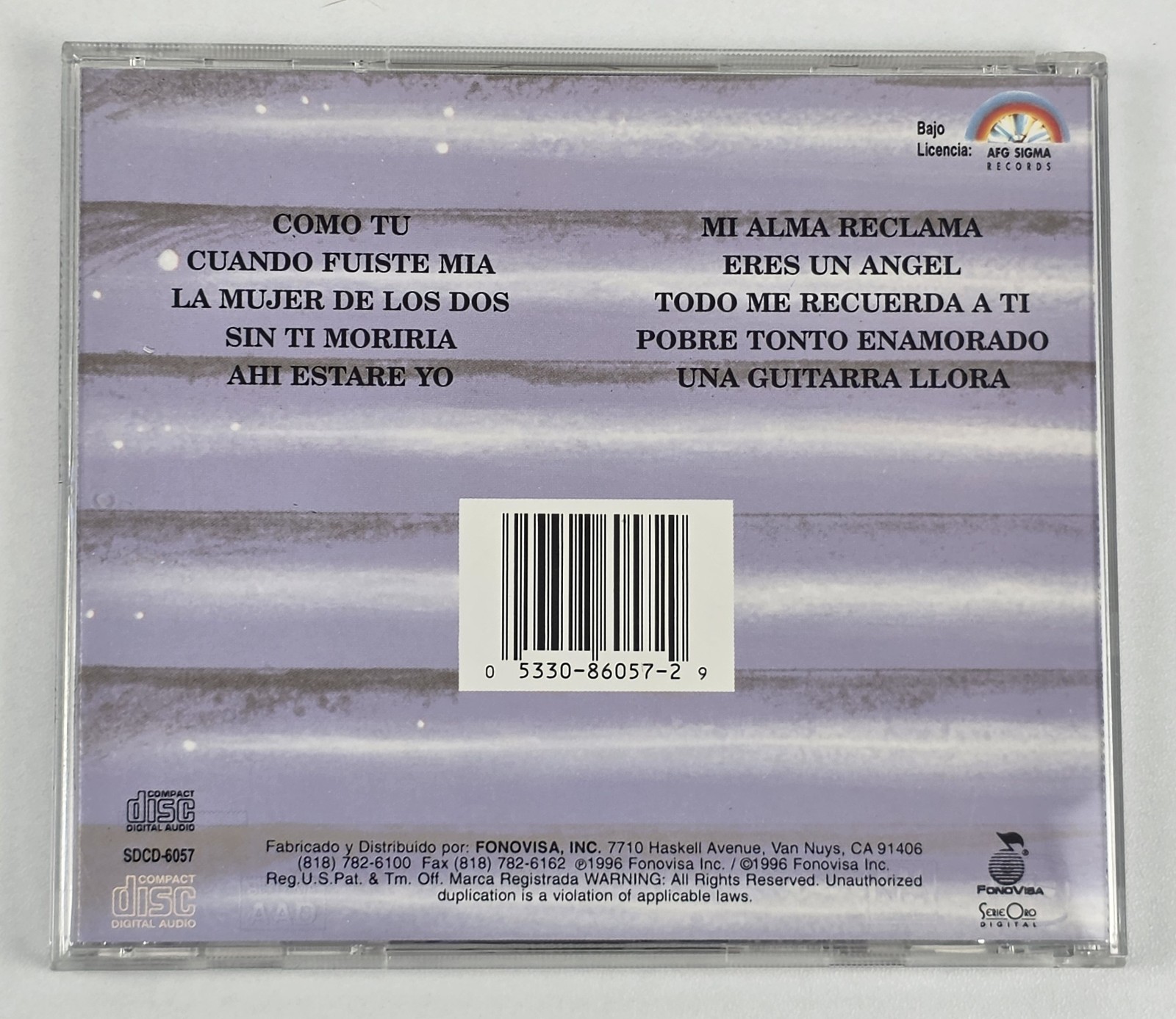 Los Temerarios Camino Del Amor CD Fonavisa SDCD-6057 1996 Como Tu Sin Ti Moriria
