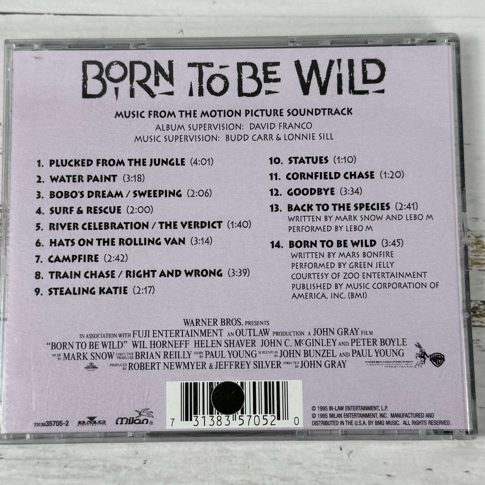 Born To Be Wild CD Soundtrack 1995 Mark Snow Milan–14 Tracks